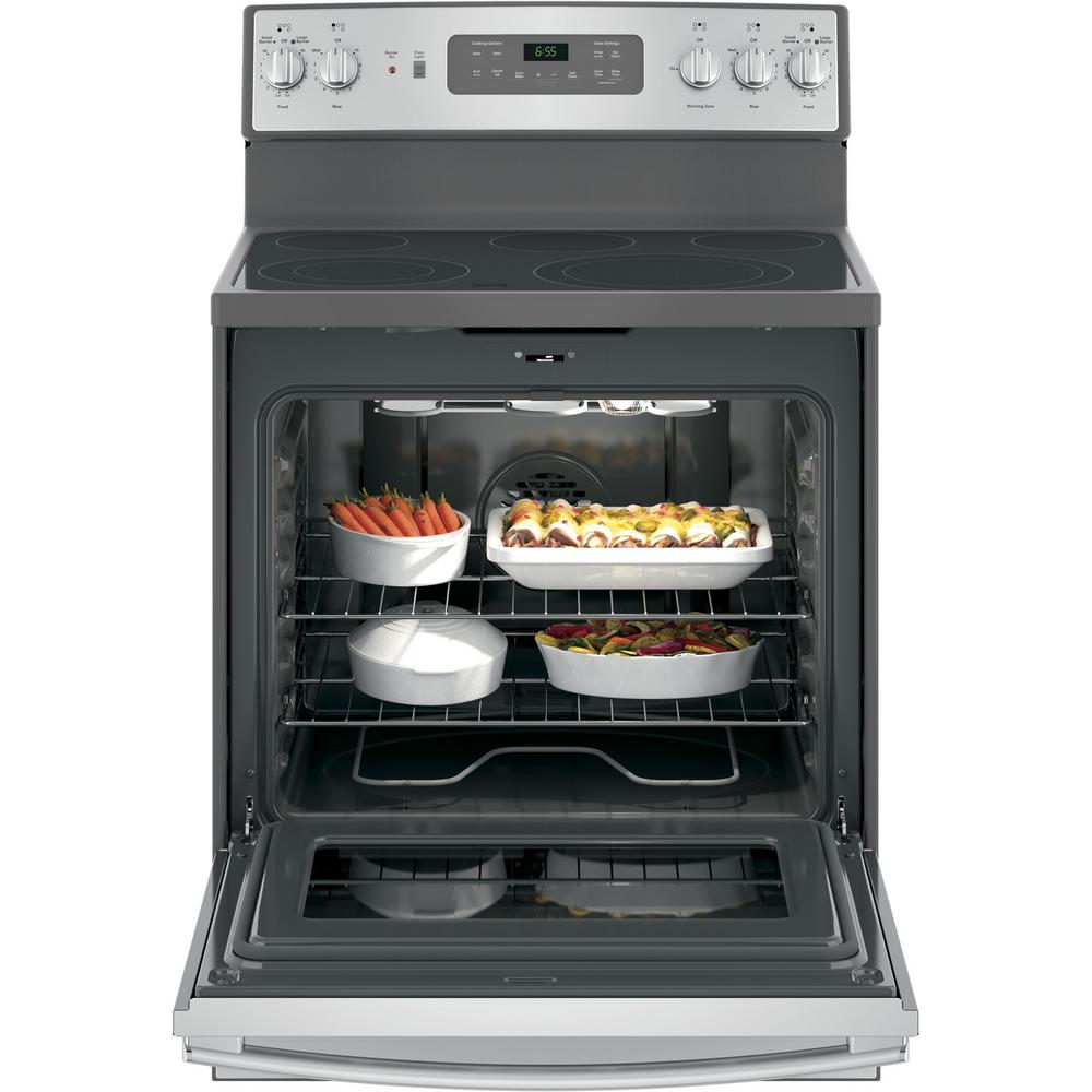 Ge 30 In 5 3 Cu Ft Electric Range With Self Cleaning Convection So Sku 1001763517