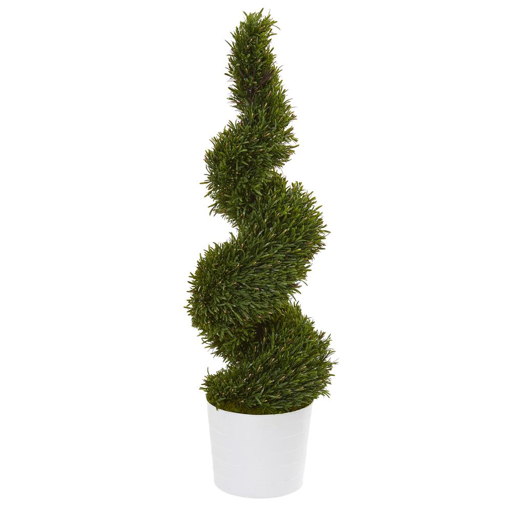 Nearly Natural 50 In Rosemary Spiral Topiary Artificial Tree Rosemary Spiral Topiary Artificial Tree