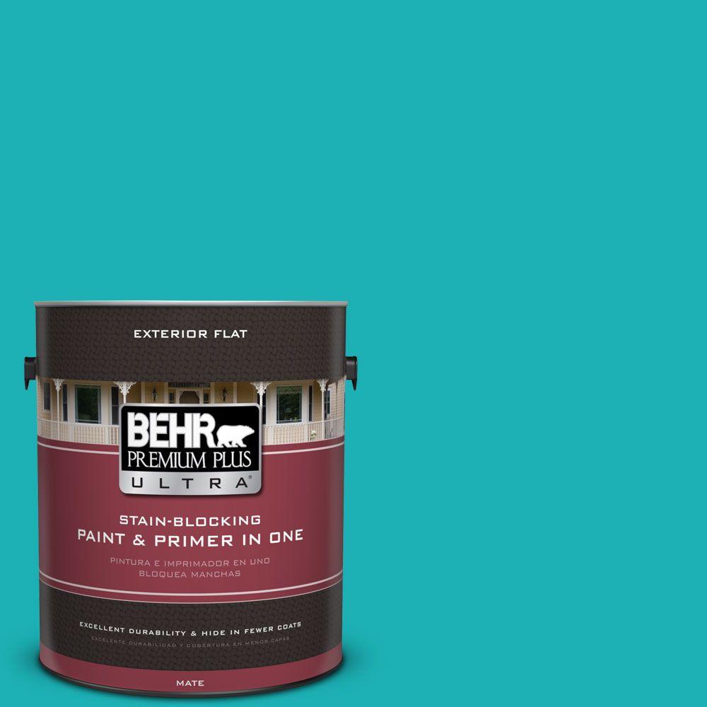 BEHR Premium Plus Ultra 5gal. M4901 Breezy Blue Flat Exterior Paint