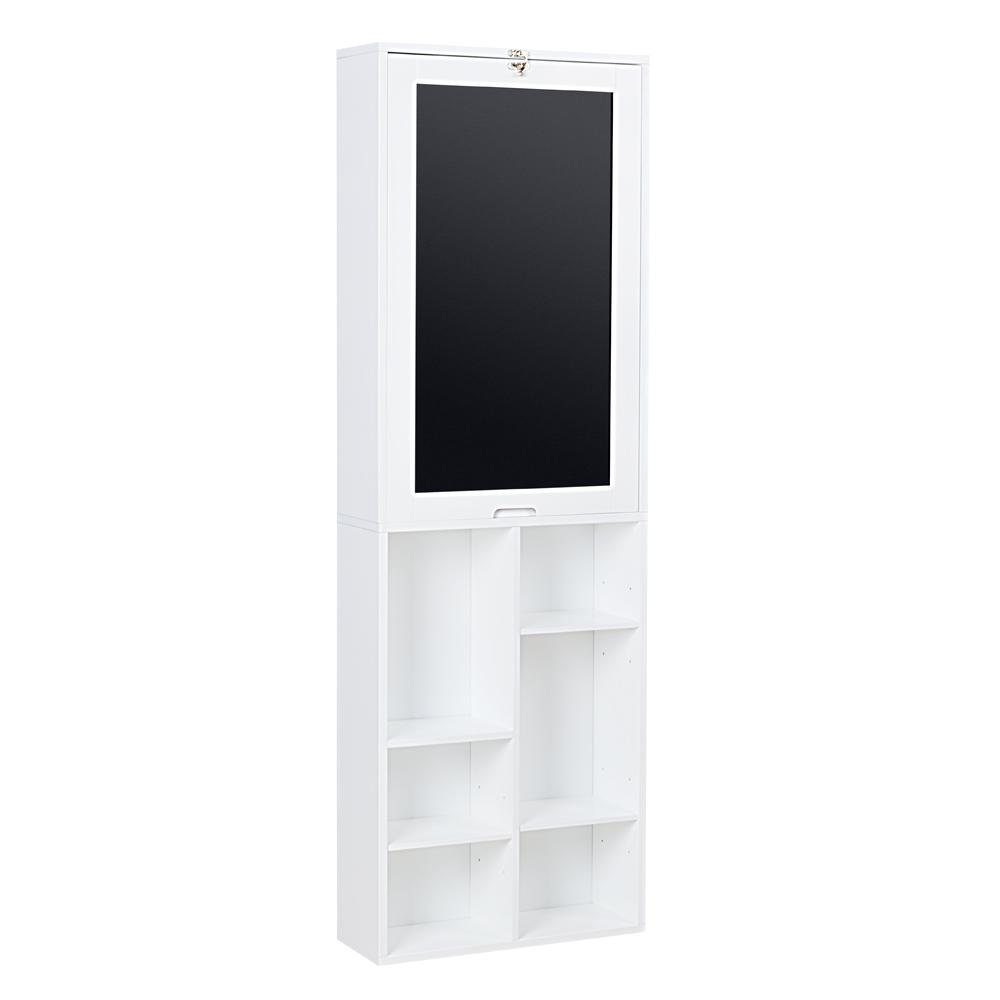 Utopia Alley White Collapsible Fold Down Desk Table Wall Cabinet