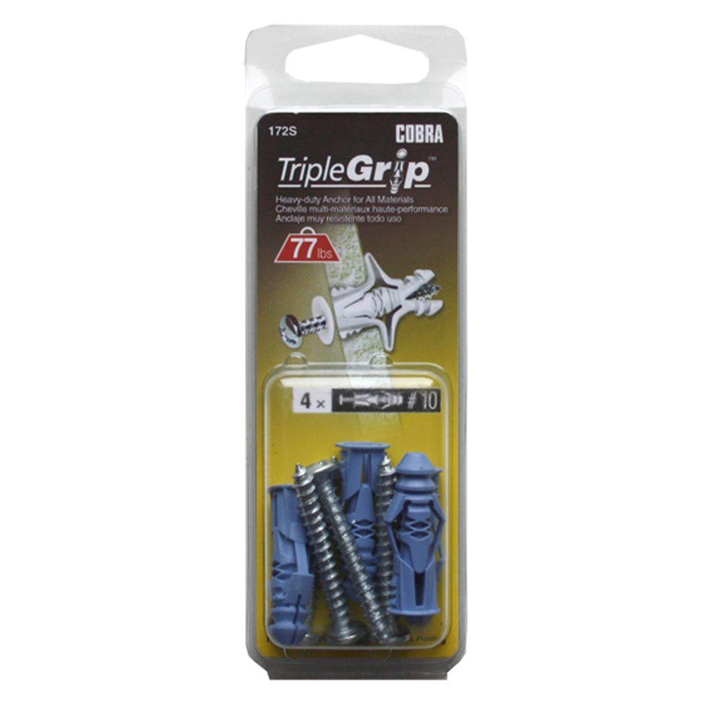 Triple Grip 10 11/2 in. Anchors with Screws (4Pack)172S The Home