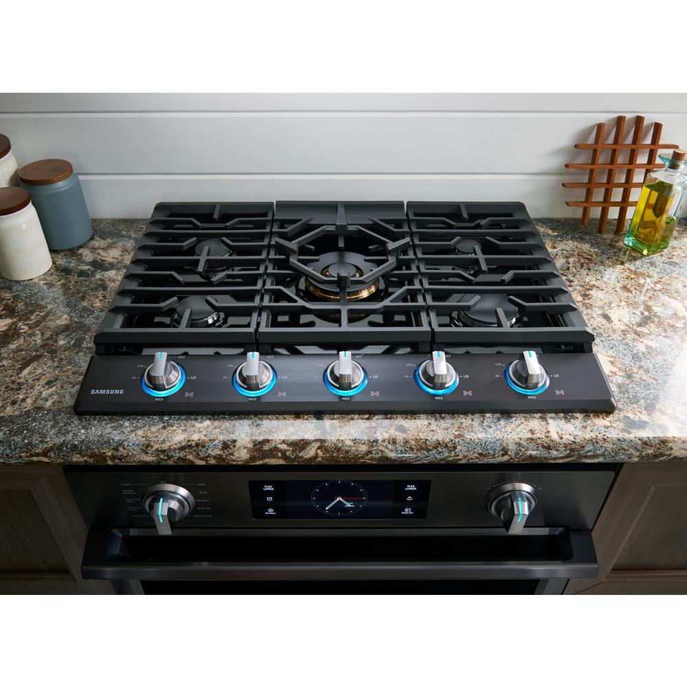 Samsung 30 In Gas Cooktop In Fingerprint Resistant Black