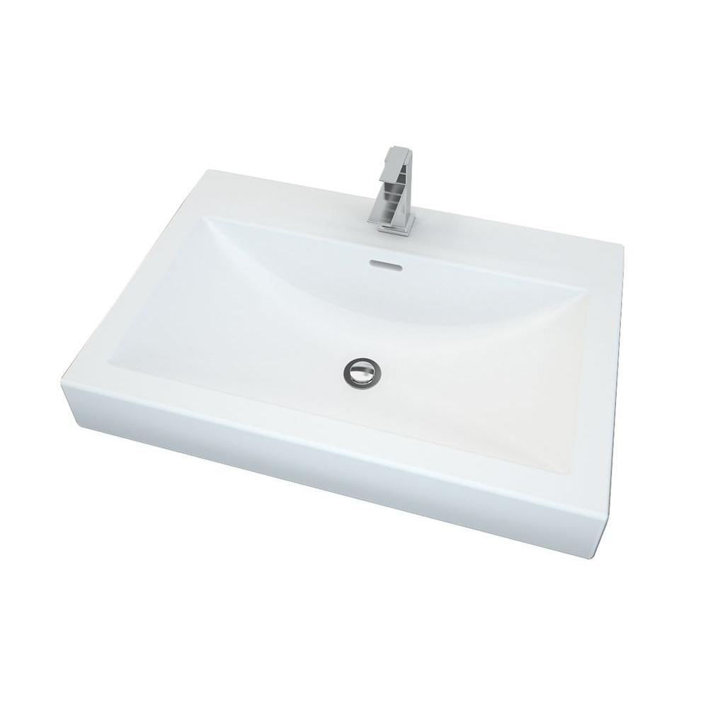 Filament Design Cantrio Console Sink Countertop in WhiteMMA2516 The