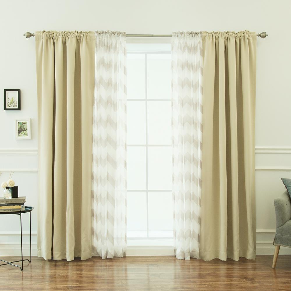 Best Home Fashion 52 In W X 84 In L Umixm Sheer Chevron