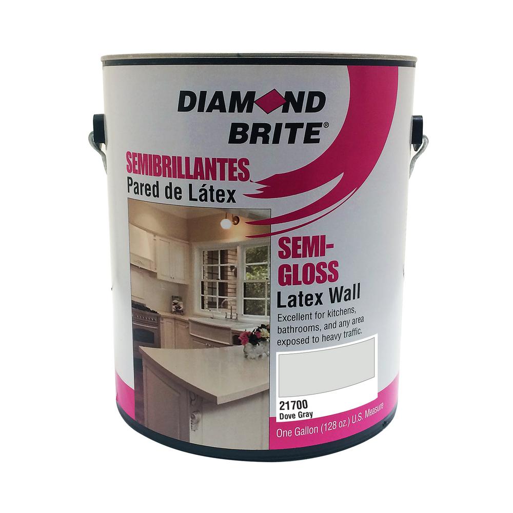 Diamond Brite Paint 1 gal. Dove Gray SemiGloss Latex Interior Paint