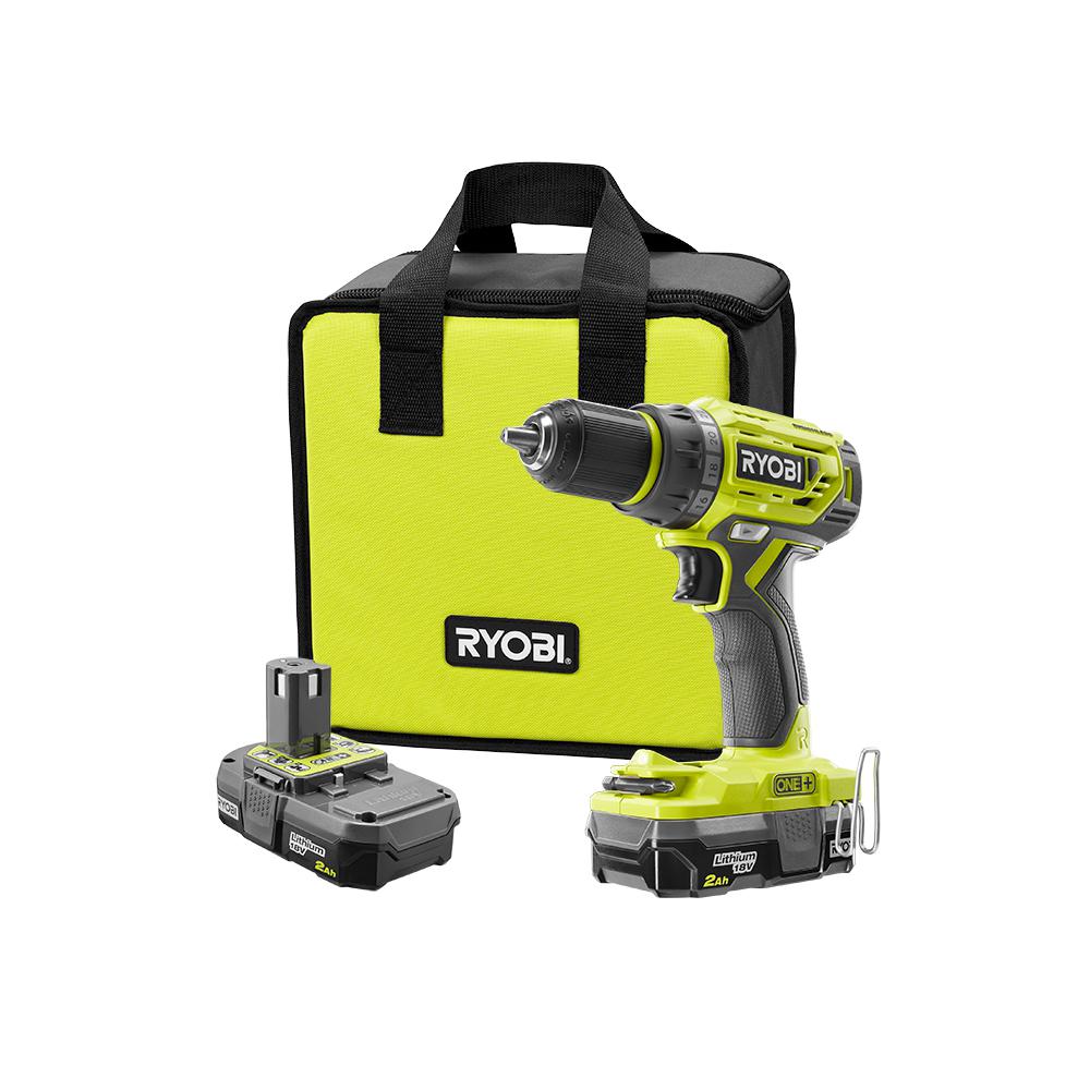 Ryobi P1815 18-Volt ONE+ Brushless 1/2 in. Drill/Driver Kit 33287177844 ...