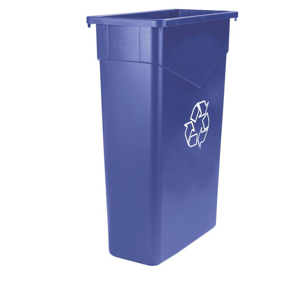 Carlisle TrimLine 15 Gal. Blue Imprinted Recycling Waste Container (4