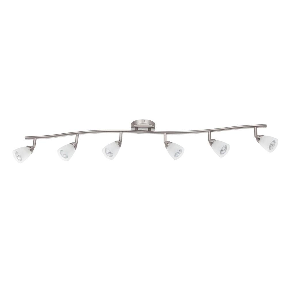 Luminance 44 In 6 Light Bright Satin Nickel Track F2988 80 6 Light Bright Satin Nickel Track