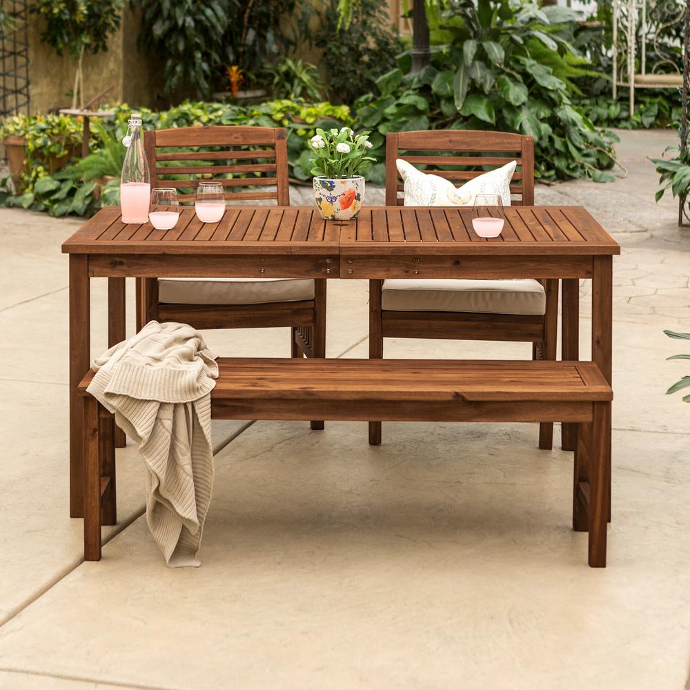 Walker Edison Furniture Company Dark Brown 4 Piece Wood Walker Edison Furniture Company Dark