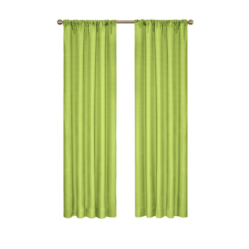 Eclipse Kendall Blackout Lime Curtain Panel, 84 in. Length
