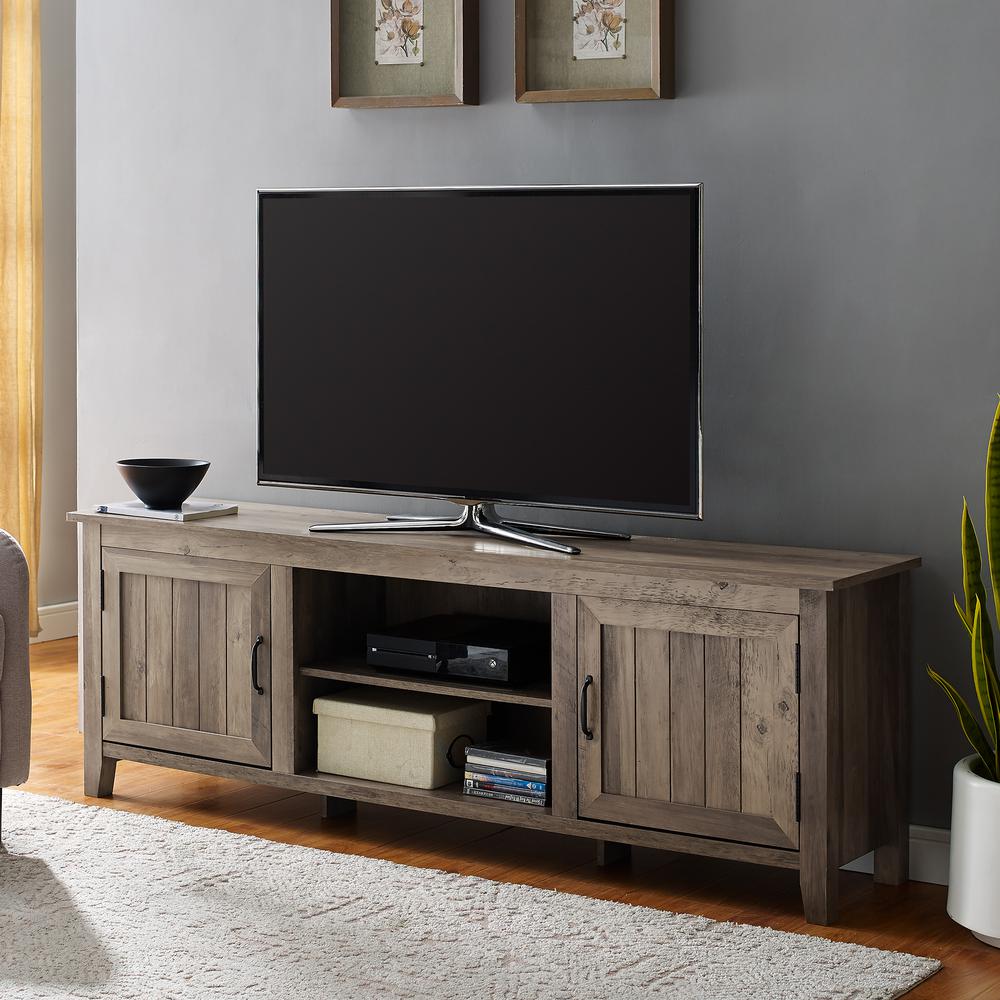 Gray Tv Stands Living Room Furniture The Home Depot