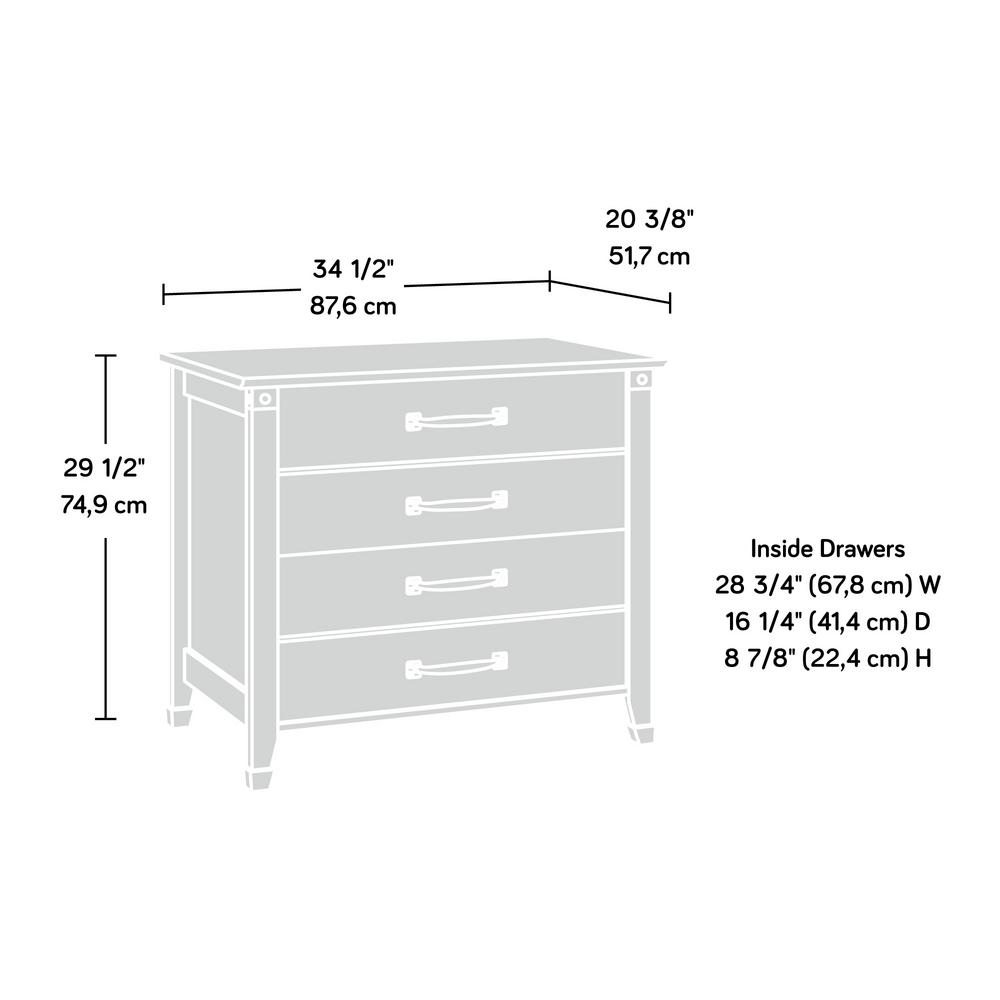 Sauder Carson Forge Washington Cherry Lateral File Cabinet With 2