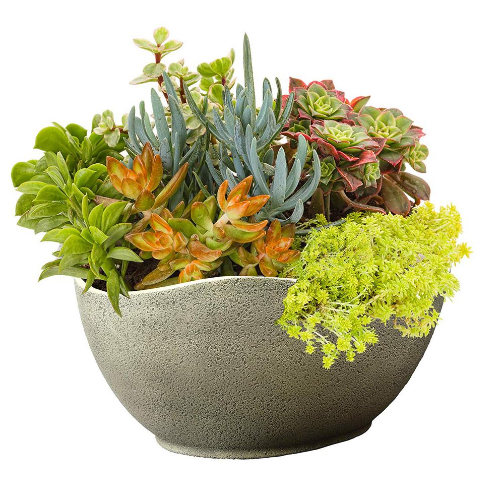 Classic Home & Garden 12.5 in. Stone Resin Arc Planter-573D-120 - The ...