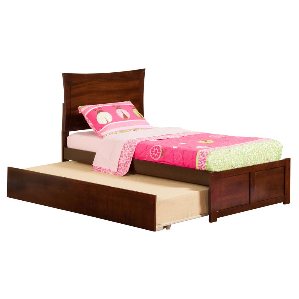 Atlantic Furniture Madison Walnut Full Platform Bed with Matching Foot