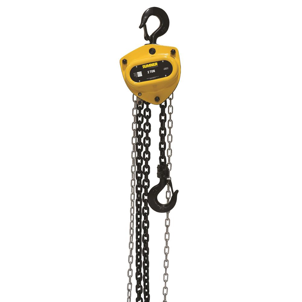 SUMNER 2-Ton Chain Hoist with 20 ft. Lift-787418 - The Home Depot