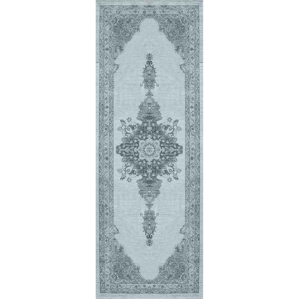 Ruggable Washable Parisa Blue 2 ft. 6 in. x 7 ft. Stain Resistant