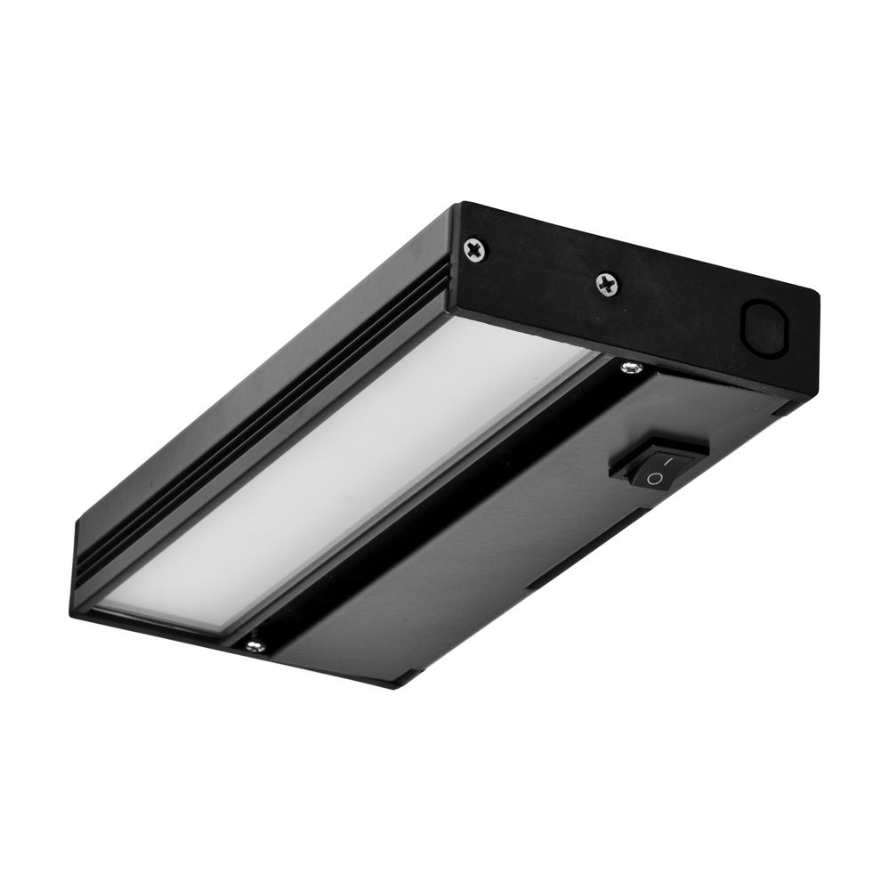 Nicor Nuc 8 In Led Black Dimmable Under Cabinet Light With Link And Led Black Dimmable Under Cabinet Light With Link And Plug Port