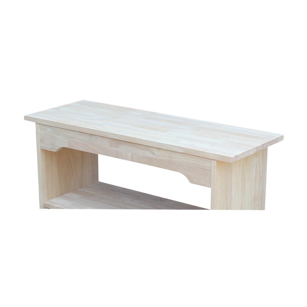 International Concepts Unfinished Bench Be 36 The Home Depot