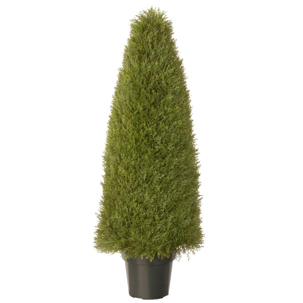 National Tree Company 48 in. Upright Artificial Juniper Tree with Green ...