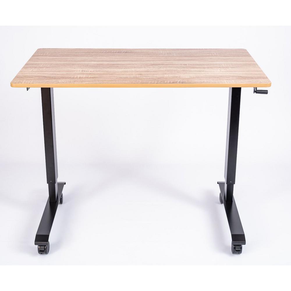 Luxor 48 in. High Speed Crank Adjustable Walnut/Black Stand Up Desk