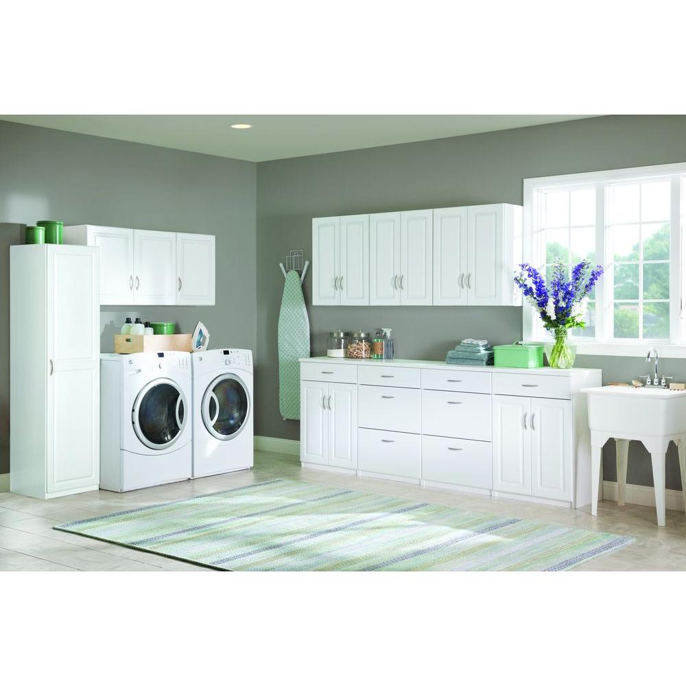 Closetmaid 36 In H X 24 W 18 625 D Freestanding Cabinet Raised Panel Base With 1 Drawer And 2 Door 12140 The Home Depot - Free Standing Kitchen Cabinets Home Depot