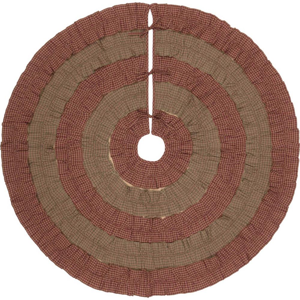 Vhc Brands 55 In Sequoia Burgundy Red Rustic Christmas Decor Tree Sequoia Burgundy Red Rustic Christmas Decor Tree Skirt