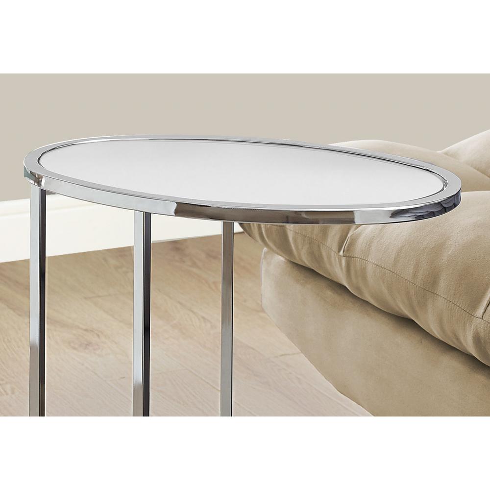 Chrome Metal Accent Table With Mirrored Top Hd3245 The Home Depot Chrome Metal Accent Table With Mirrored