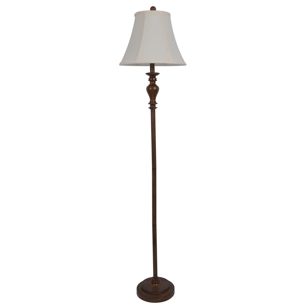 Decor Therapy Walter 62 In Darkbo Wood Floor Lamp With Fabric Shade Pl3787 The Home Depot Darkbo Wood Floor Lamp, Homedepot Floor Lamp