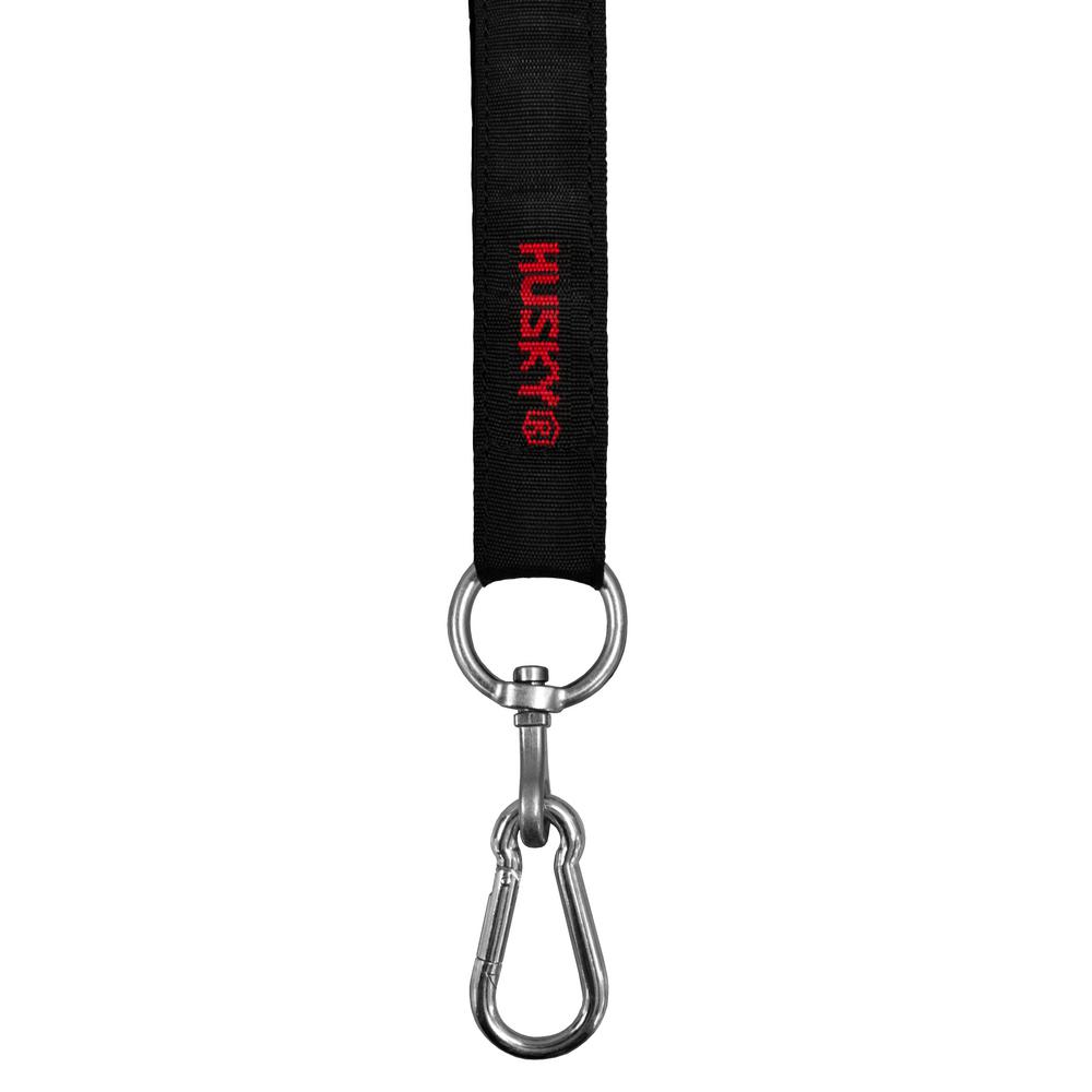 Husky 24 in. Heavy Duty Hanging Carabiner Strap Zinc- Plated Steel with ...