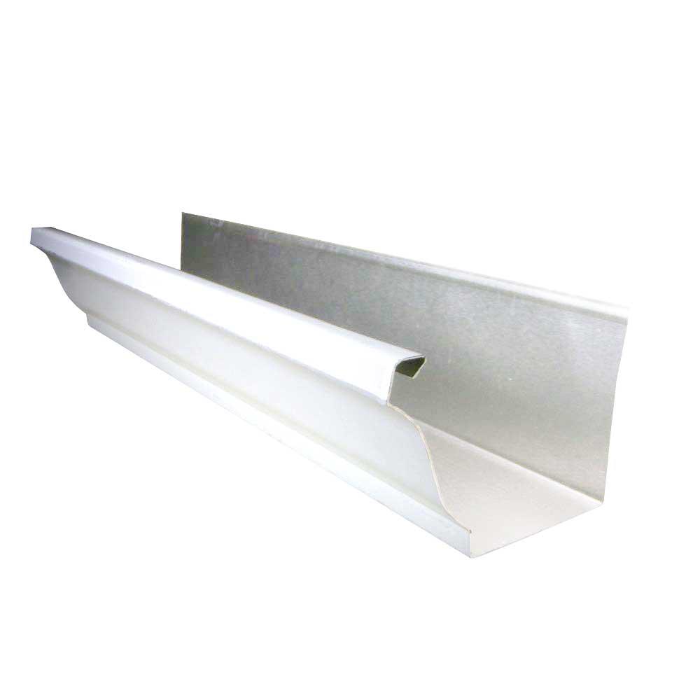 Amerimax Home Products 4 In X 0 2 Ft White U Style Vinyl Gutter T0473 The Home Depot