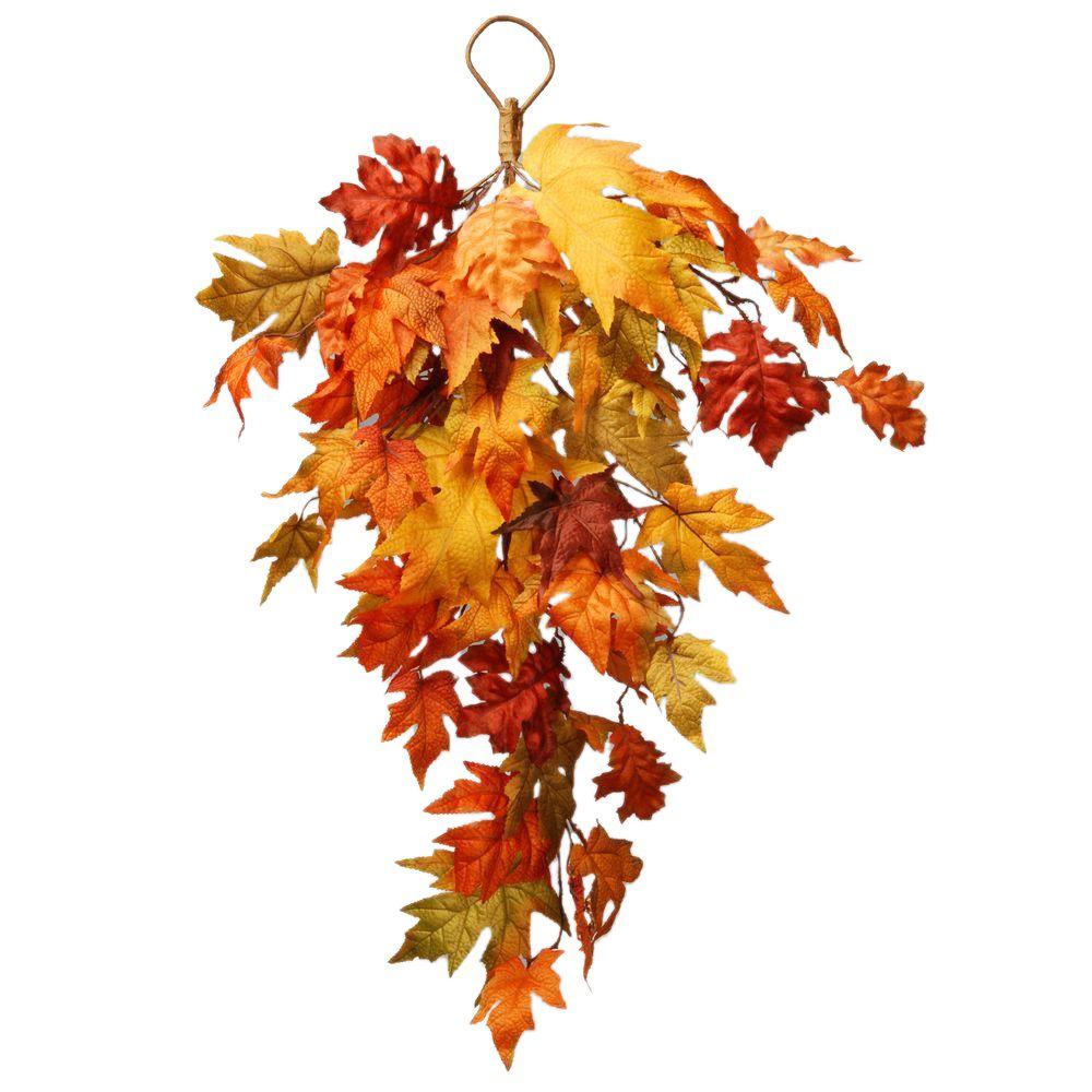 National Tree Company 30 in. Teardrop with Maple Leaves-RAHV-V060135A ...