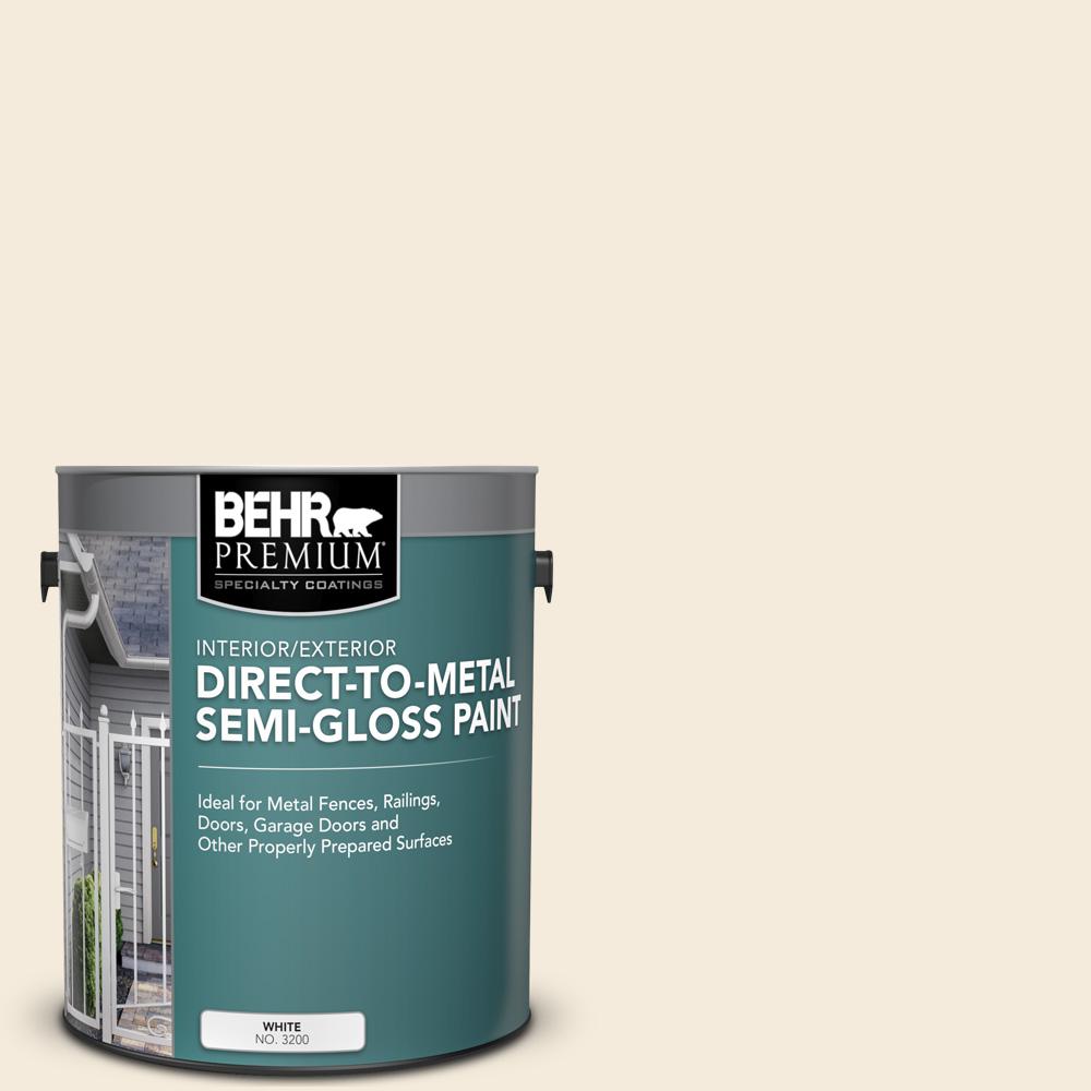 BEHR PREMIUM 1 gal. PPU510 Heavy Cream SemiGloss Direct to Metal