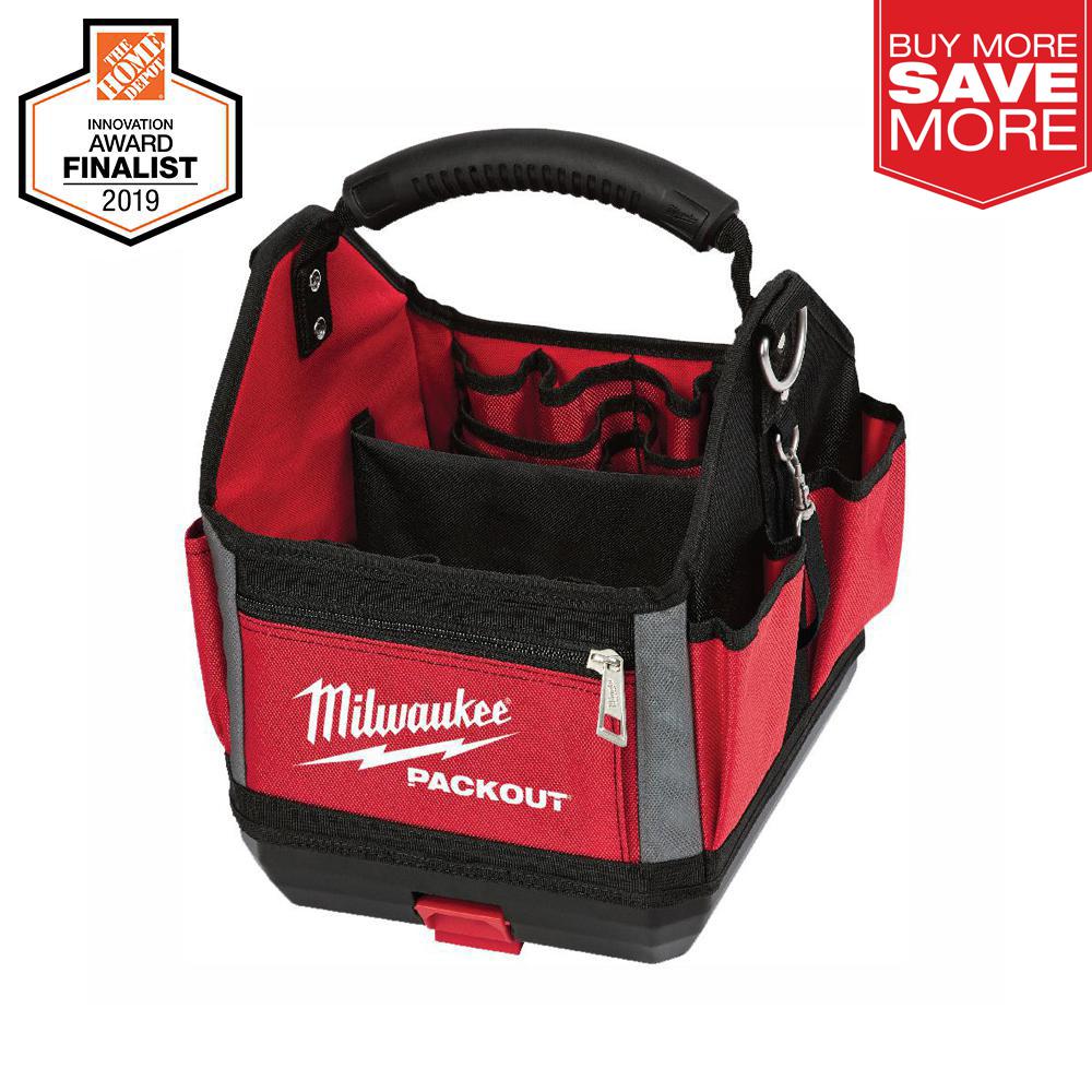 22/" HEAVY DUTY 18 POCKET HARD BASE NYLON TOOL BAG STORAGE CLOSING ZIPPER