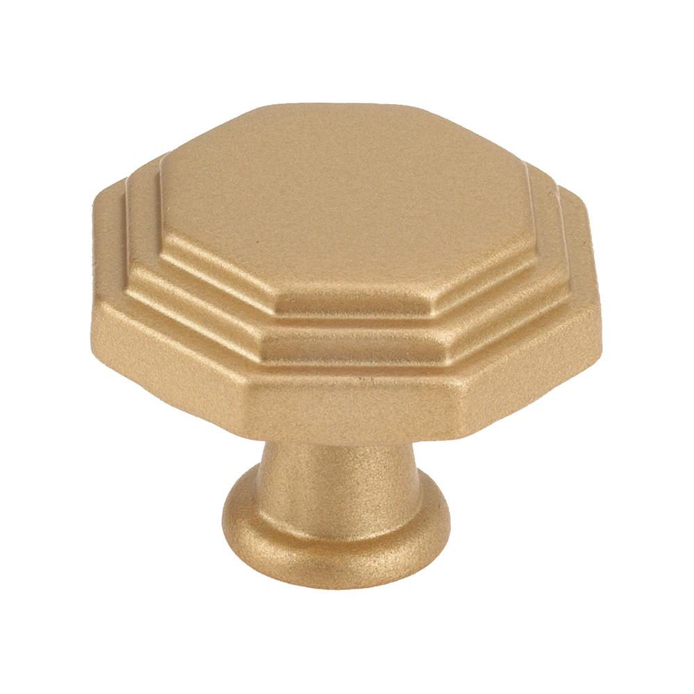 Topex Italian Designs 1 In Matte Brass Small Octagon Cabinet Knob