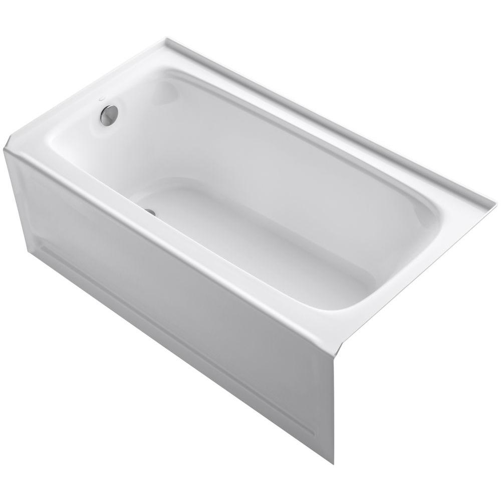 KOHLER Villager 5 ft. LeftHand Drain Rectangular Integral Farmhouse
