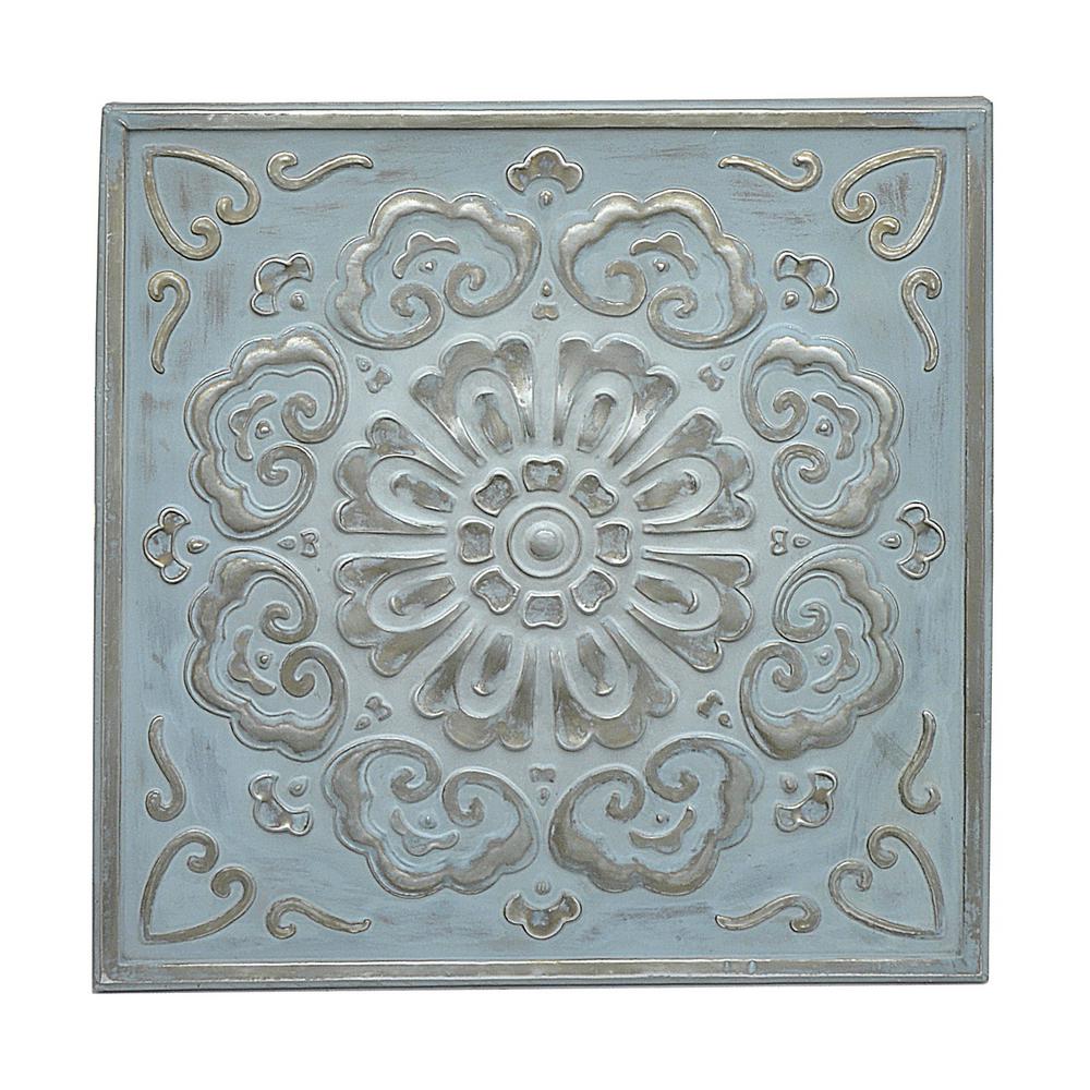 THREE HANDS Square Medallion Wall Art57523 The Home Depot