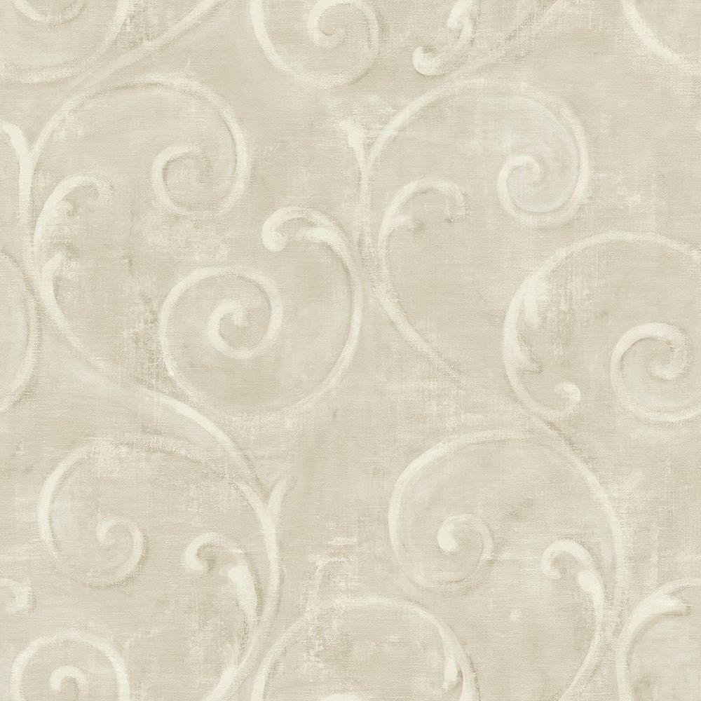 York Wallcoverings American Classics Textured Scroll WallpaperAM8686