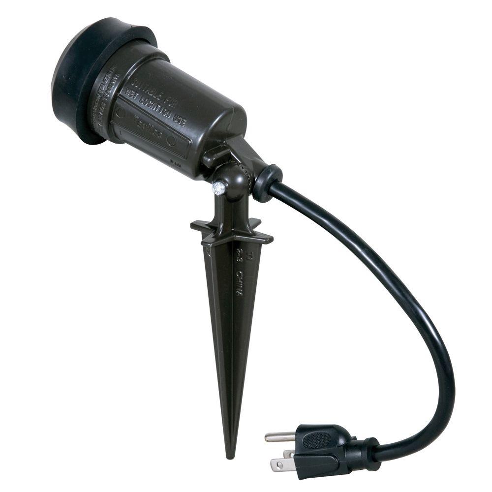 Landscape Flood Lights Lighting The Home Depot Bronze Portable Outdoor Landscape Flood Light