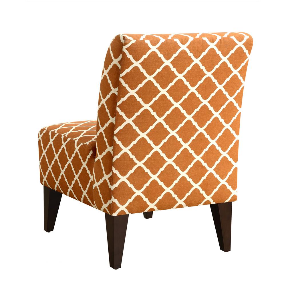 North Accent Slipper Orange Pattern Side Chair USC632100CA - The Home Depot