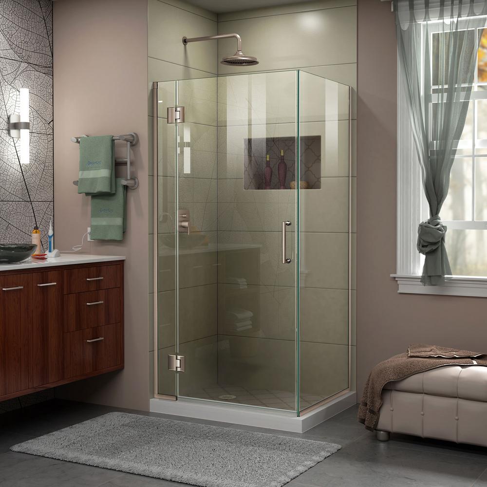 DreamLine Unidoor-X 30 In. X 30-3/8 In. X 72 In. Frameless Hinged ...