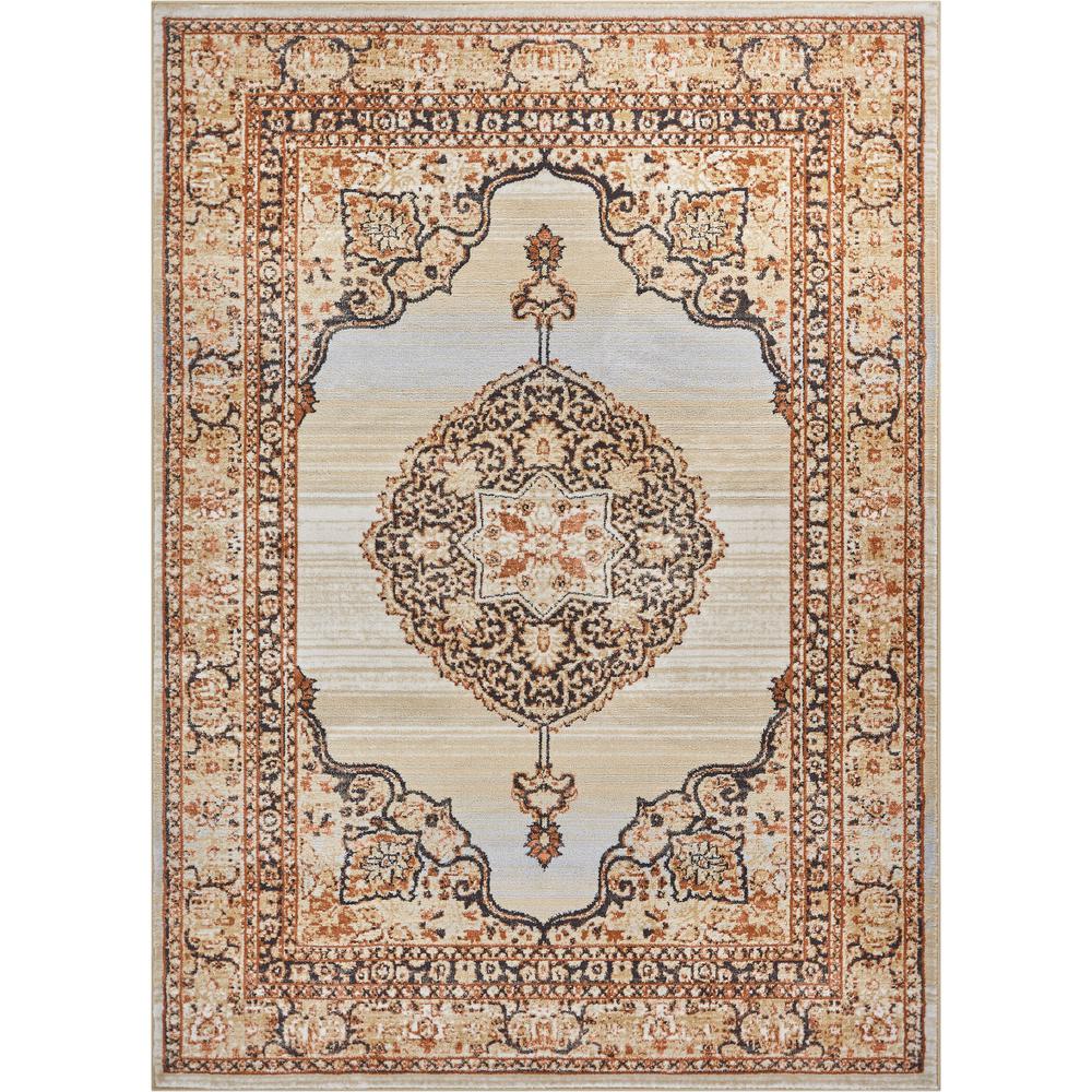 Well Woven Hughes Kashmir 8 Ft X 11 Traditional Vintage Distressed Persian Medallion Red Area Rug
