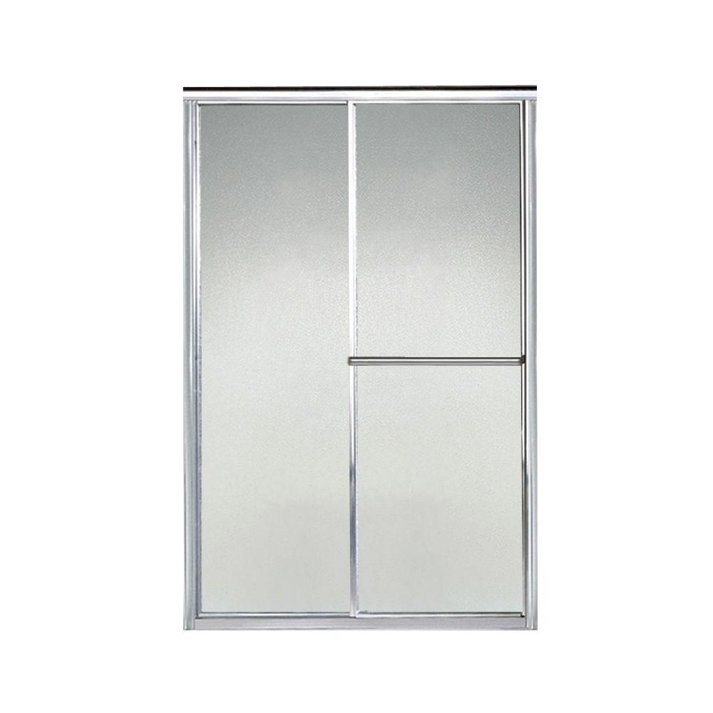 Sterling Deluxe 44 In X 65 1 2 In Framed Sliding Shower Door In Silver With Handle