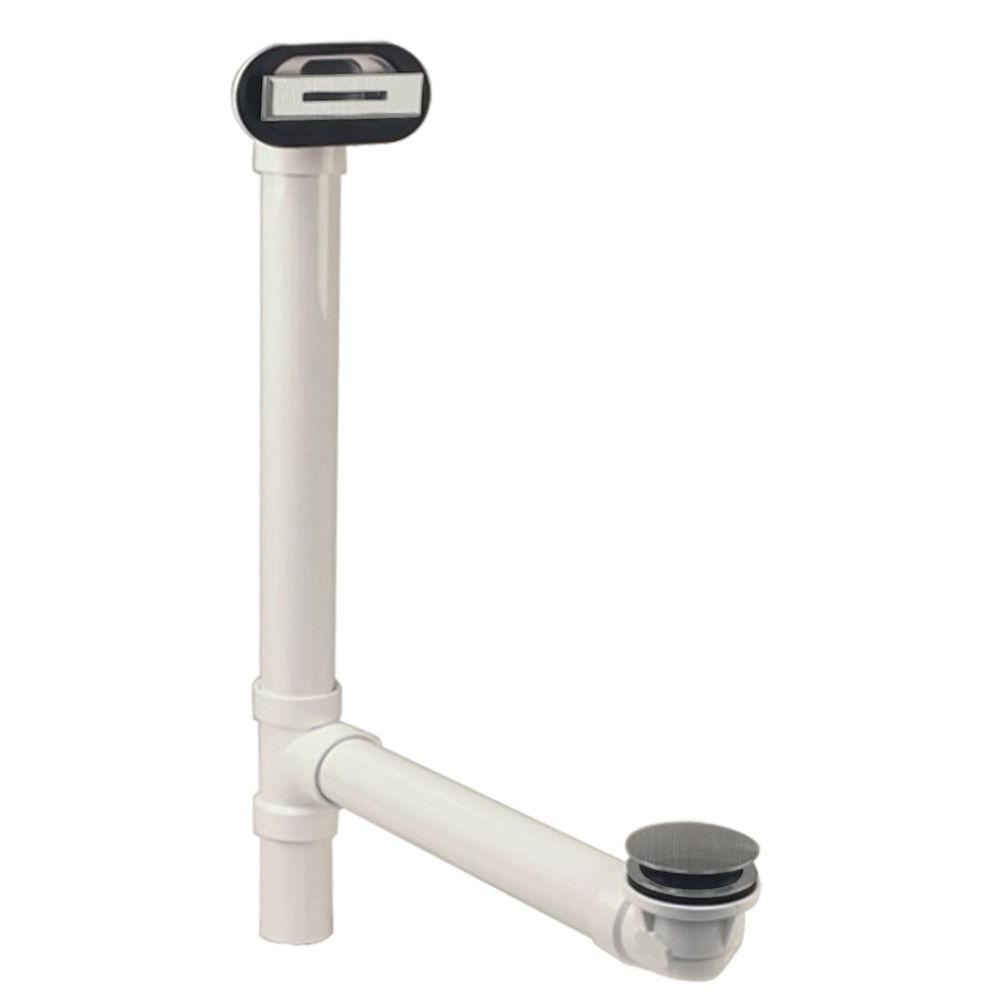 Westbrass Sch. 40 PVC Tub Waste with TipToe Drain and Linear Overflow