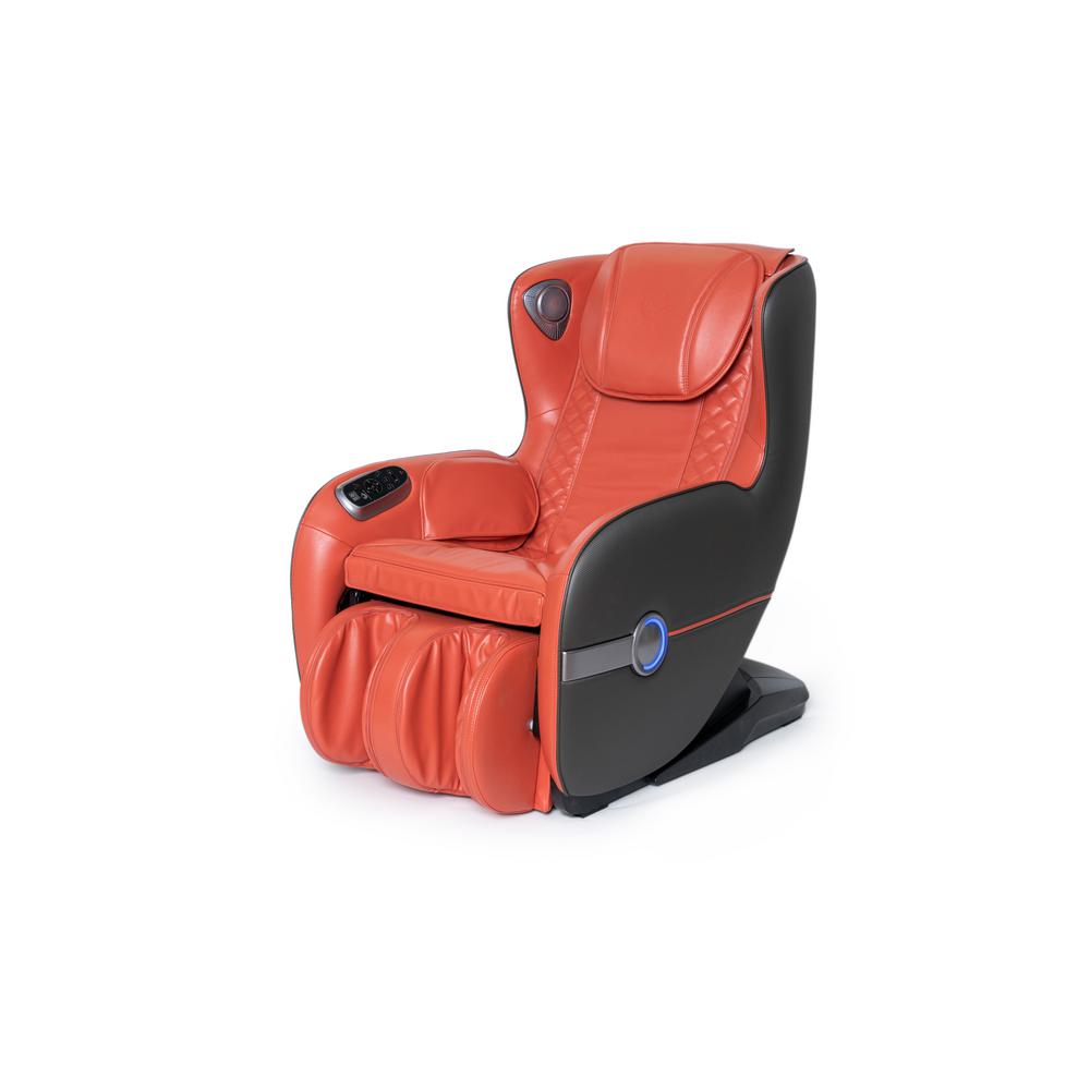 Iq Skyline Crown Red Faux Leather Reclining Compact Massage Chair Iqcrwnred The Home Depot