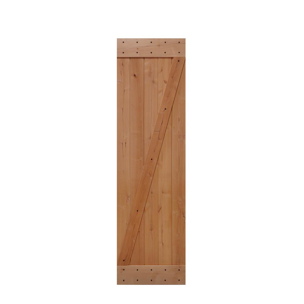 Lubann 28 In X 84 In Ready To Assemble Z Brace Hardwood Knotty