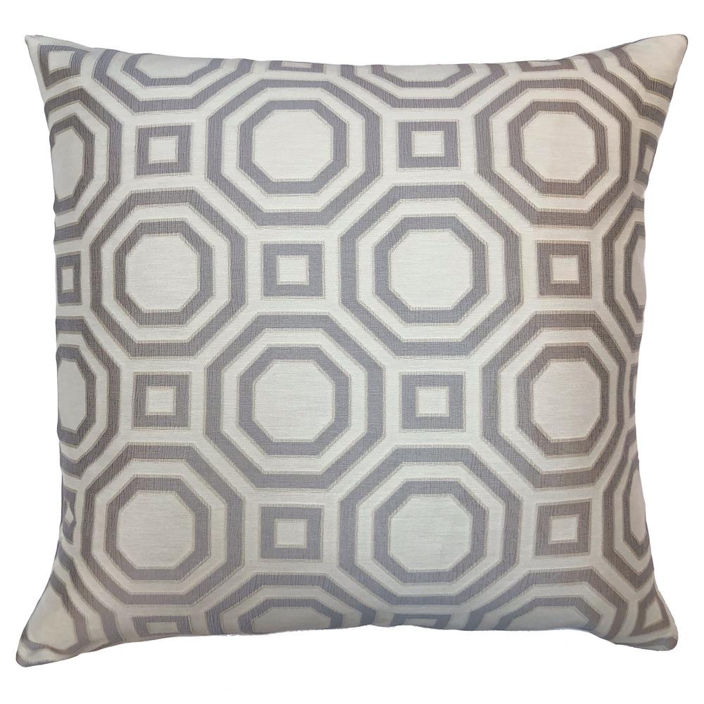 Armen Living Warren Grey Geometric Down 7 In X 20 In Throw
