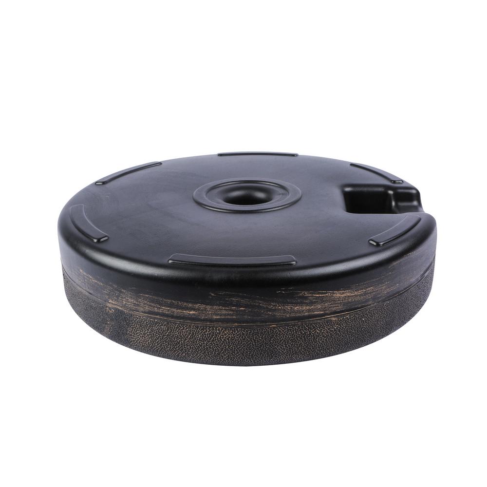 Westin Outdoor 20 In Round Hard Plastic Free Standing Patio Umbrella Base In Bronze 9816272 The Home Depot