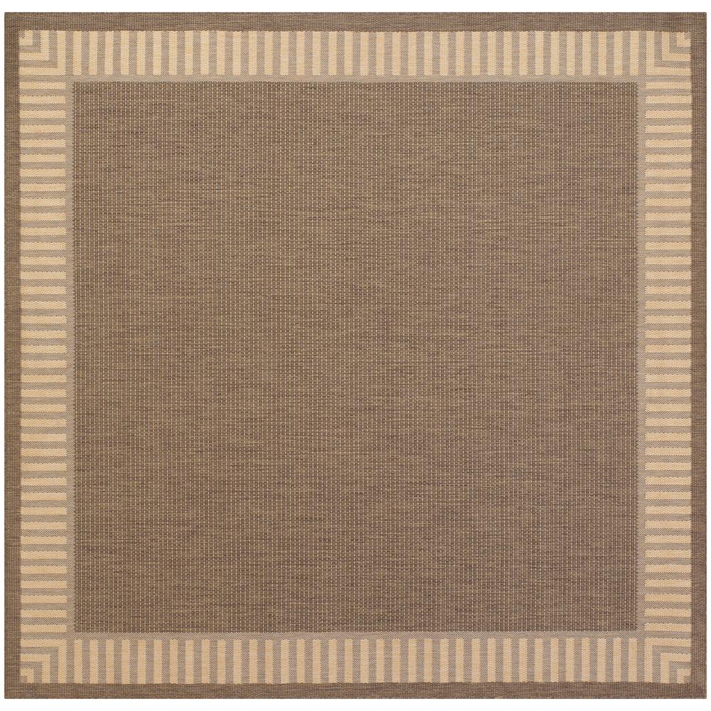 Couristan Recife Wicker Sch Cocoa Natural 8 Ft X Square Indoor Outdoor Area Rug