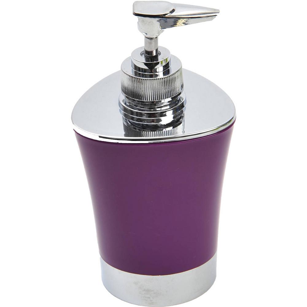 purple soap dispenser