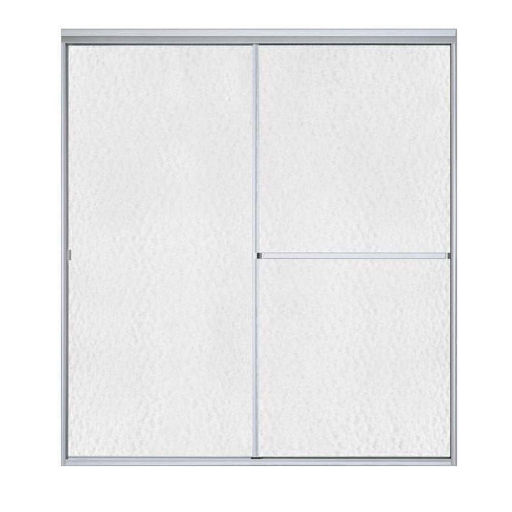 Sterling Standard 59 In X 65 Framed Sliding Shower Door Silver With Handle